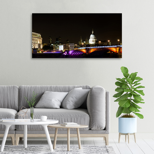 Foto op canvas De brug 's nachts