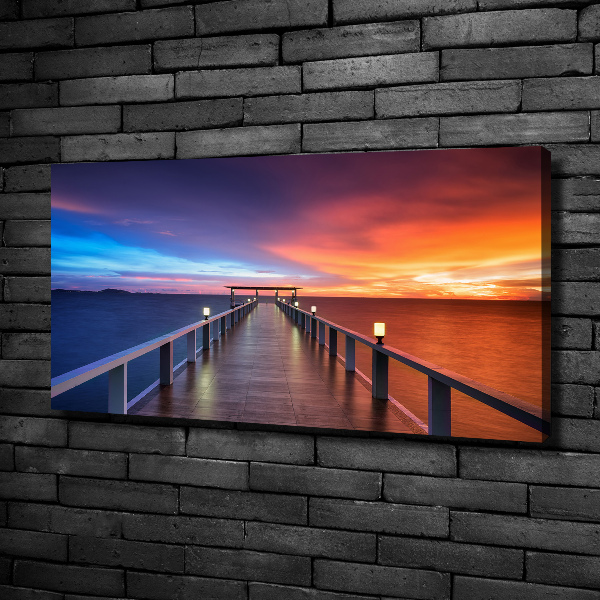 Schilderij op canvas Houten brug