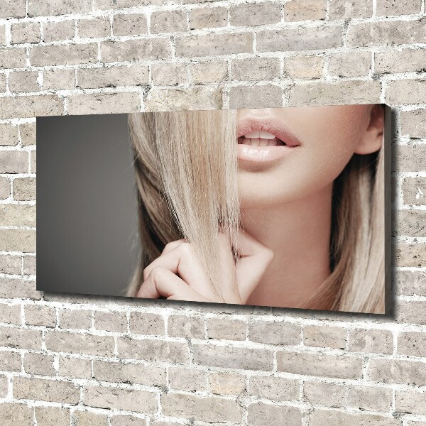 Schilderij op canvas Mooie blondine