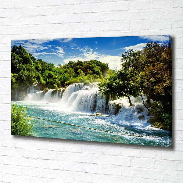 Canvas schilderij Krka-waterval