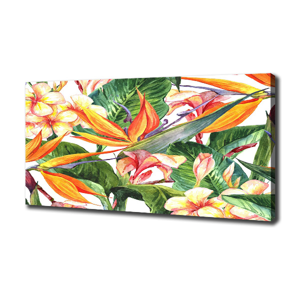 Canvas foto Tropische bloemen