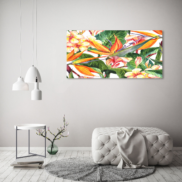 Canvas foto Tropische bloemen