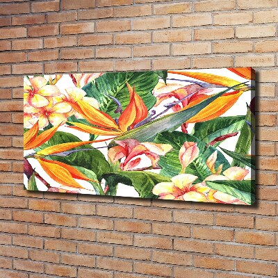 Canvas foto Tropische bloemen