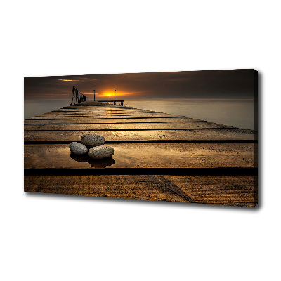 Foto op canvas Houten steiger