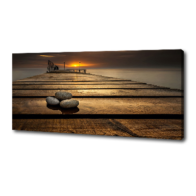 Foto op canvas Houten steiger