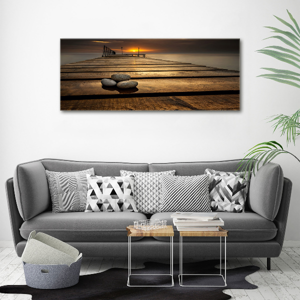 Foto op canvas Houten steiger