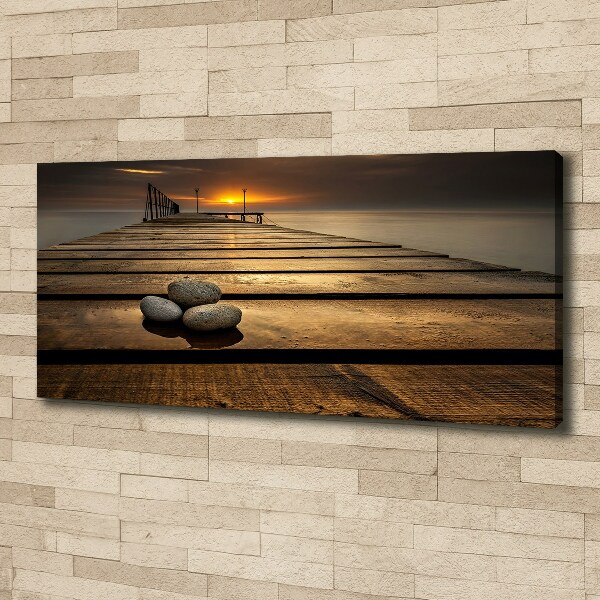 Foto op canvas Houten steiger