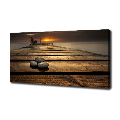 Foto op canvas Houten steiger
