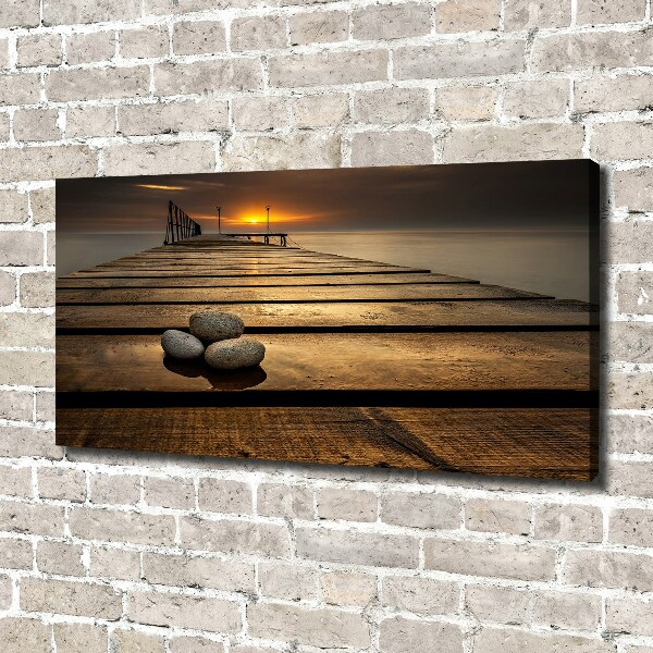 Foto op canvas Houten steiger