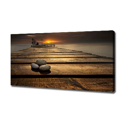 Foto op canvas Houten steiger