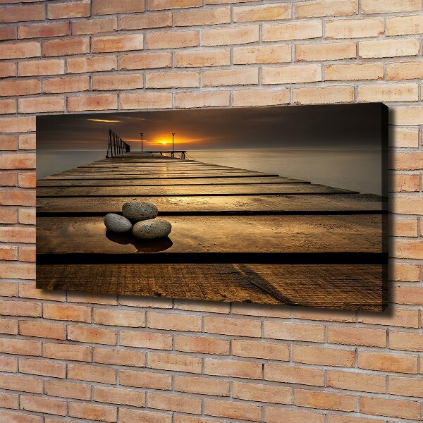 Foto op canvas Houten steiger