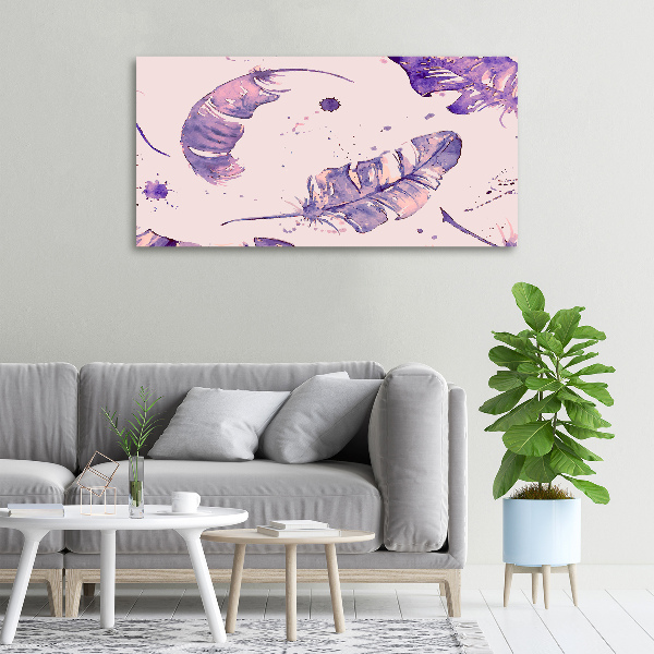 Schilderij op canvas veren