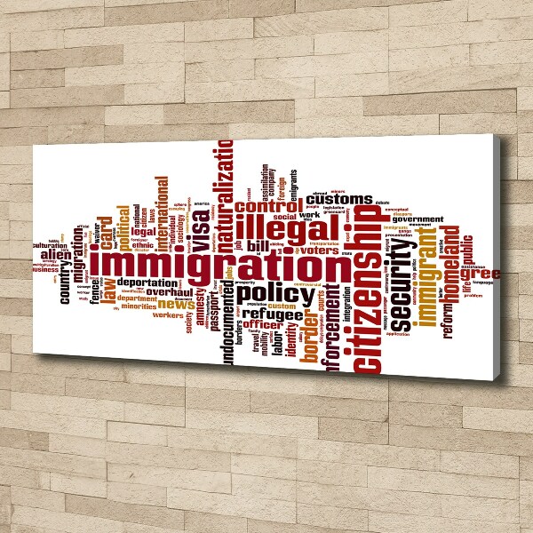Canvas schilderij Immigratie