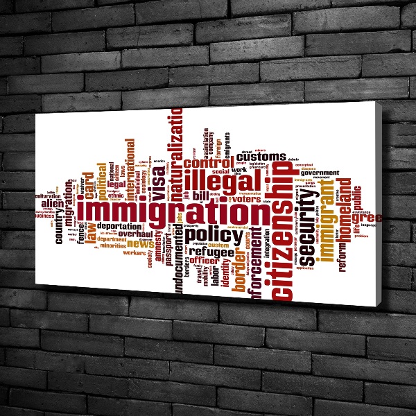 Canvas schilderij Immigratie