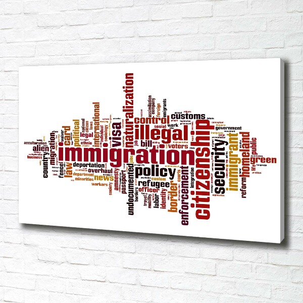 Canvas schilderij Immigratie