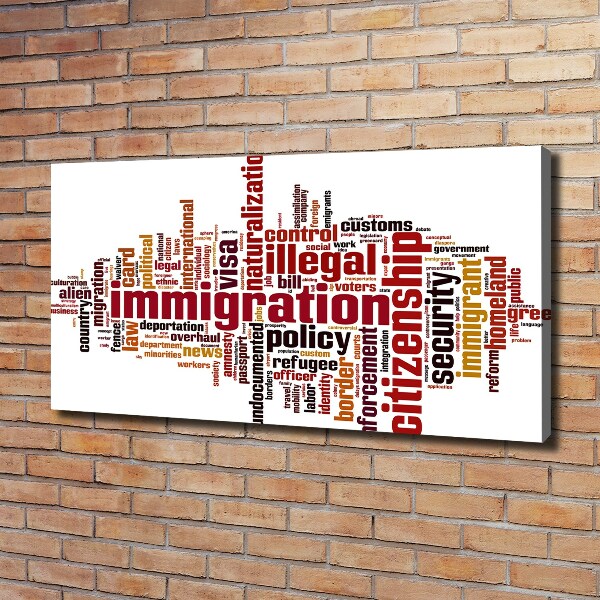 Canvas schilderij Immigratie