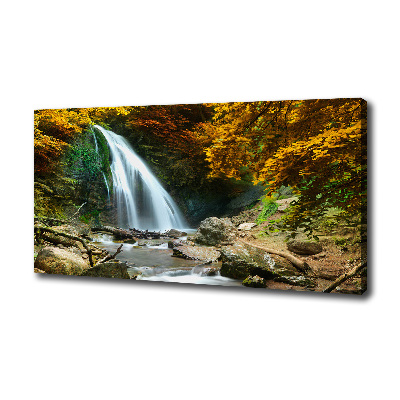 Canvas schilderij Waterval in het bos