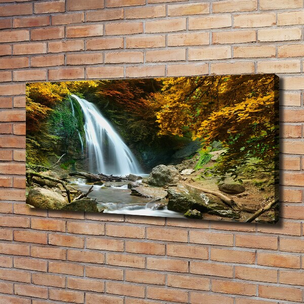 Canvas schilderij Waterval in het bos