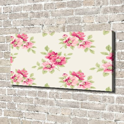 Canvas schilderij Bloemenpatroon