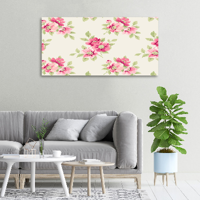 Canvas schilderij Bloemenpatroon