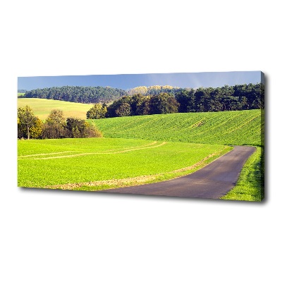 Foto canvas Onverharde weg