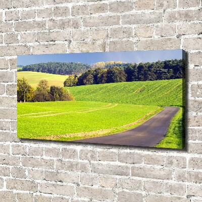 Foto canvas Onverharde weg