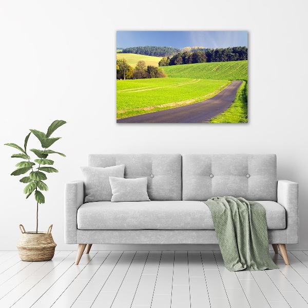 Foto canvas Onverharde weg