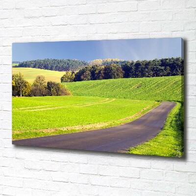Foto canvas Onverharde weg