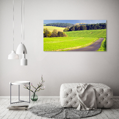 Foto canvas Onverharde weg
