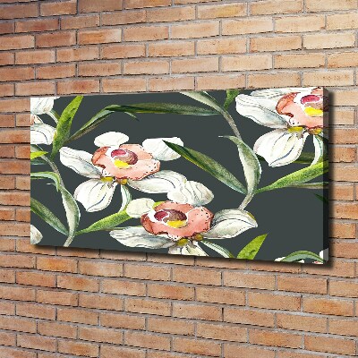 Schilderij op canvas Bloemenpatroon