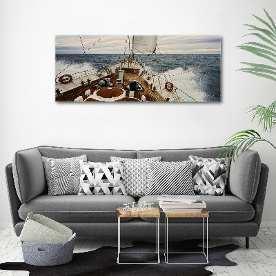 Schilderij op canvas Een zeilboot op zee