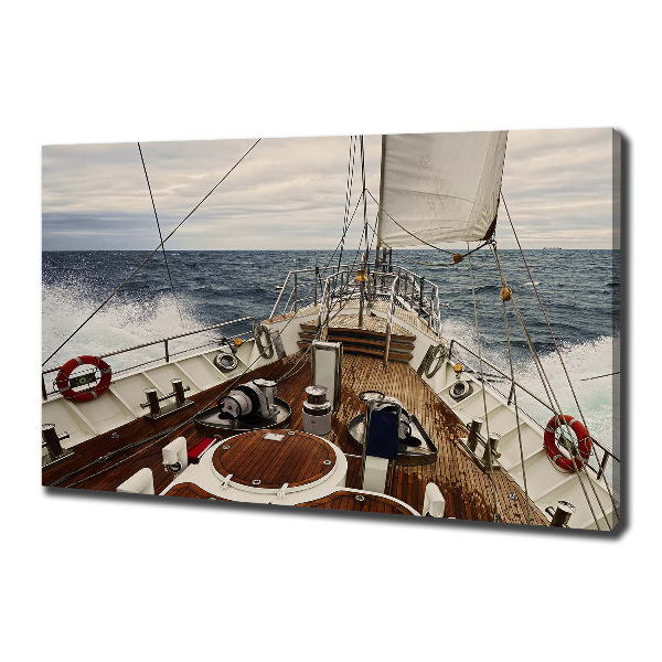 Schilderij op canvas Een zeilboot op zee