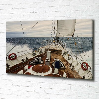 Schilderij op canvas Een zeilboot op zee