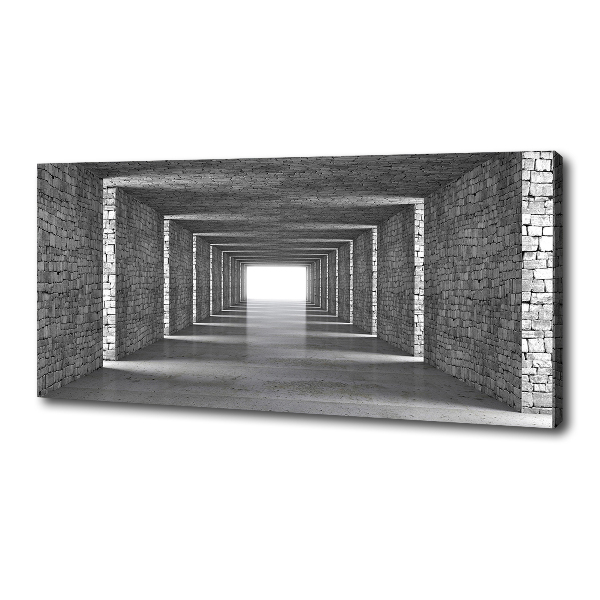 Canvas schilderij Bakstenen tunnel