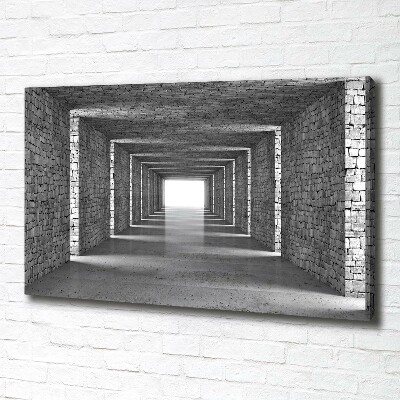 Canvas schilderij Bakstenen tunnel