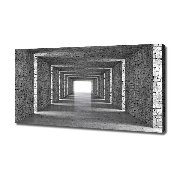 Canvas schilderij Bakstenen tunnel