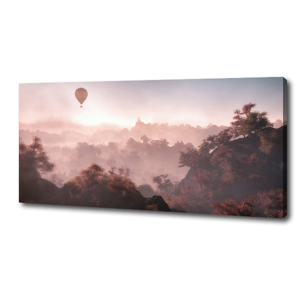 Foto canvas Ballonvaart boven het bos