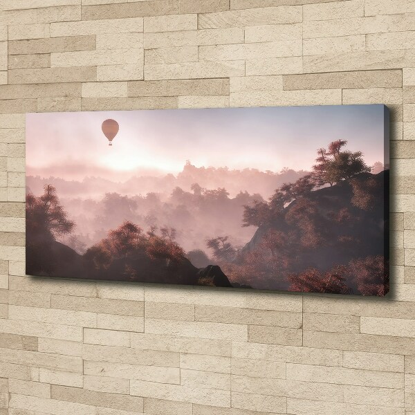 Foto canvas Ballonvaart boven het bos