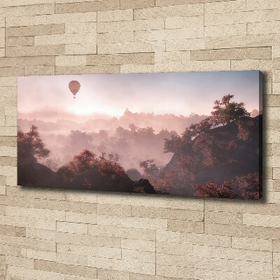 Foto canvas Ballonvaart boven het bos