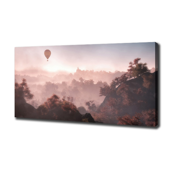 Foto canvas Ballonvaart boven het bos