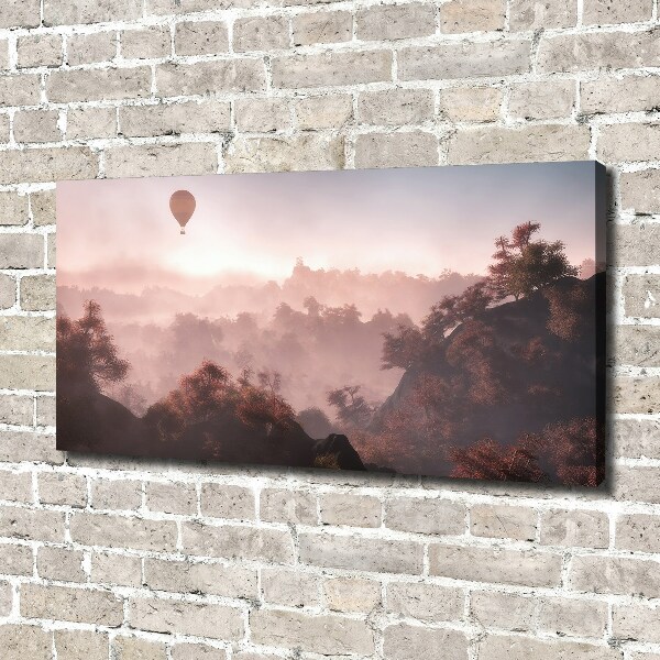 Foto canvas Ballonvaart boven het bos