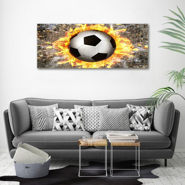 Schilderij op canvas Brandende voetbalzaag