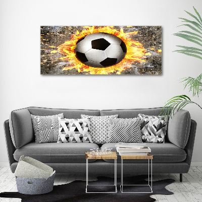 Schilderij op canvas Brandende voetbalzaag