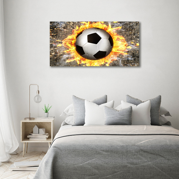 Schilderij op canvas Brandende voetbalzaag