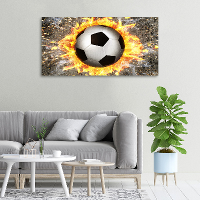 Schilderij op canvas Brandende voetbalzaag