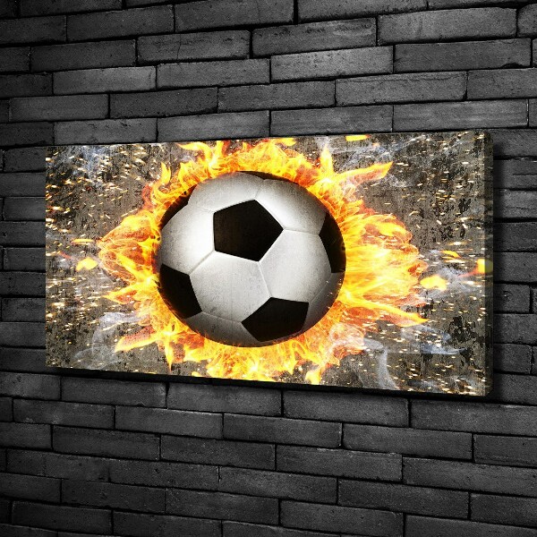 Schilderij op canvas Brandende voetbalzaag