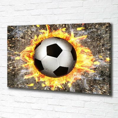 Schilderij op canvas Brandende voetbalzaag