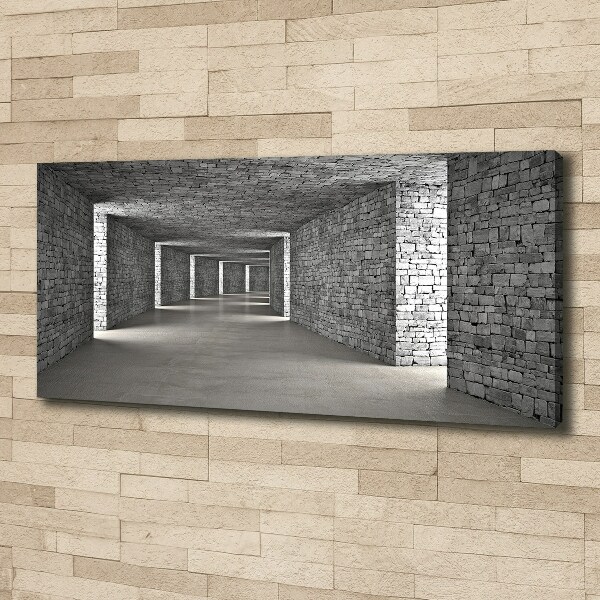Foto canvas Bakstenen tunnel