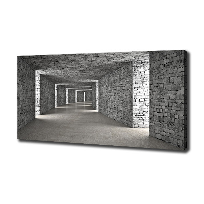 Foto canvas Bakstenen tunnel