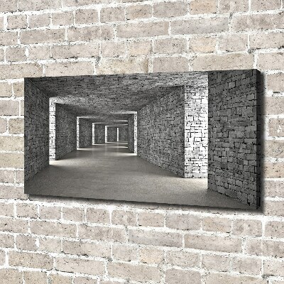 Foto canvas Bakstenen tunnel